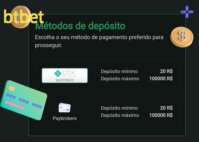 O cassino btbetbet oferece uma grande variedade de métodos de pagamento